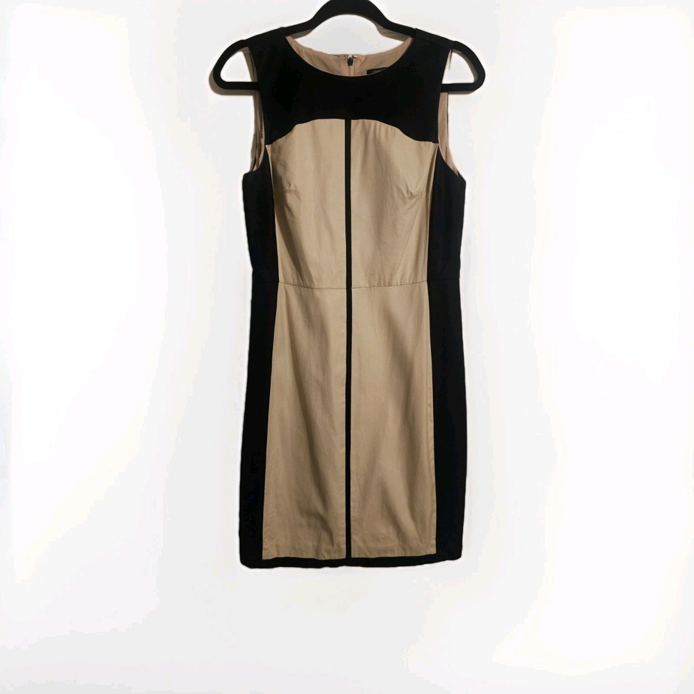 Ann Taylor Size 4 Petite Dress Block Sheath Slimming ‎ Sleeveless Wedding Formal